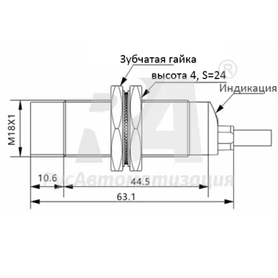 Габаритные размеры TLN18-16NO фото
