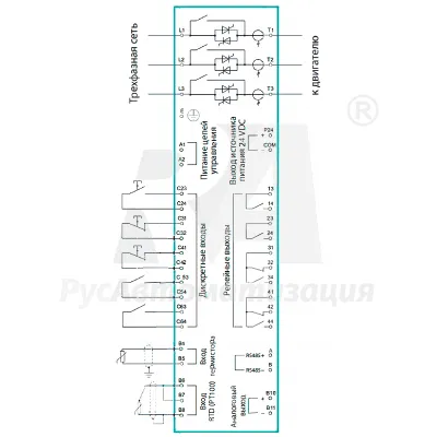 Схема подключения УПП SSD700-015-Z-RU  фото