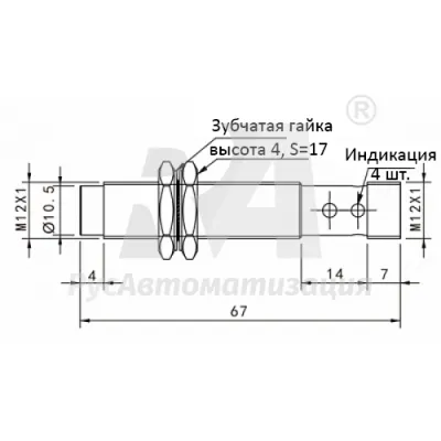 Габаритные размеры TRN12-04PC-E2 фото