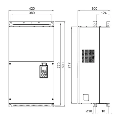 Габаритные размеры VFD1320C43A-00 фото
