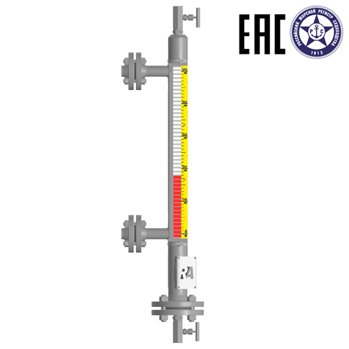 Байпасный уровнемер магнитный ILL-BM-B16-0500-7-132-50/50-FB-T1-VC