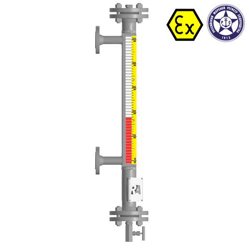 Индикатор уровня магнитный ILL-BM-BX40-0170-N3-050-50/15-W-A321-T1-BC