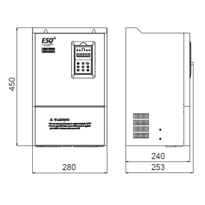 Габаритные размеры ESQ-600-7T0110G/0150P фото