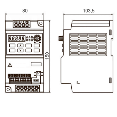 Габаритные размеры ESQ-230-4T-1.5K фото