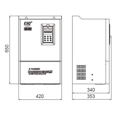 Габаритные размеры ESQ-500-4T1320G/1600P фото