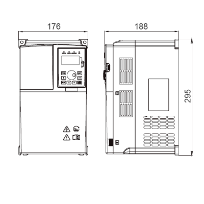 Габаритные размеры ESQ-770-4T0150G/0185P 15/18.5кВт, 380В фото