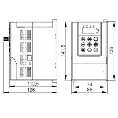 Габаритные размеры ESQ-A200-2S0015 фото