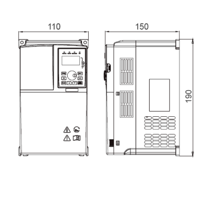 Габаритные размеры ESQ-770-4T0055G/0075P фото