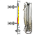 ILL-BM-B16-1200-N1-131-50/50-FB-T1-BC-TH(0/80/-40/40) Индикатор уровня магнитный